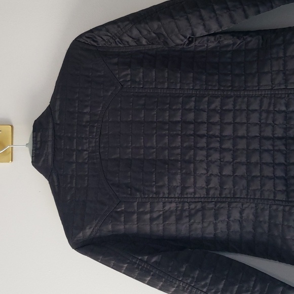 Gap Quilted Jacket Women Medium Black Pockets Motorcycle Bikercore Y2K Retro - Picture 8 of 15